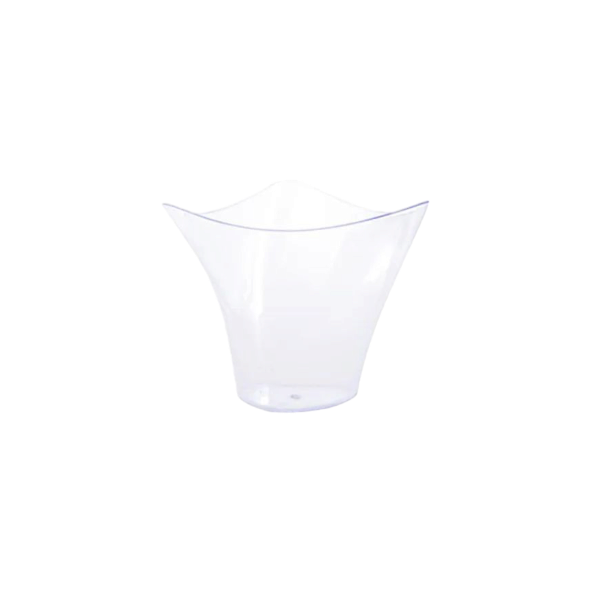 Acrylic Plastic Twisted Triangle Reusable Dessert Cup 100ml 10pack 7.5x3.5x6.2cm