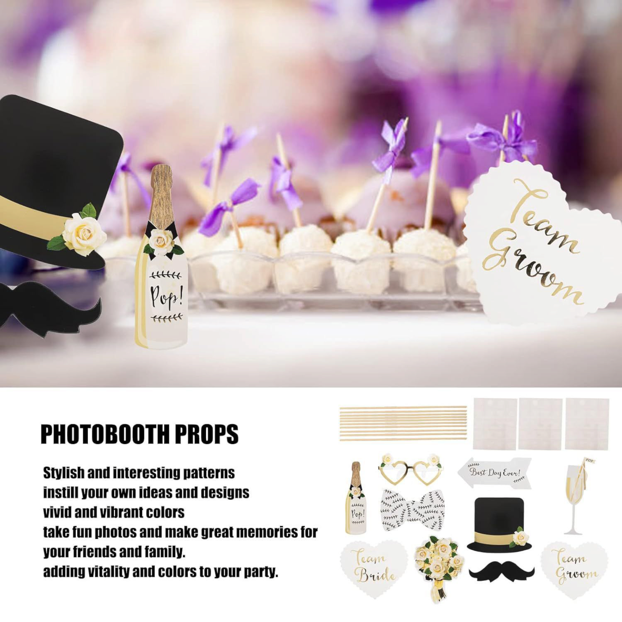 Wedding Photo Props 10pcs