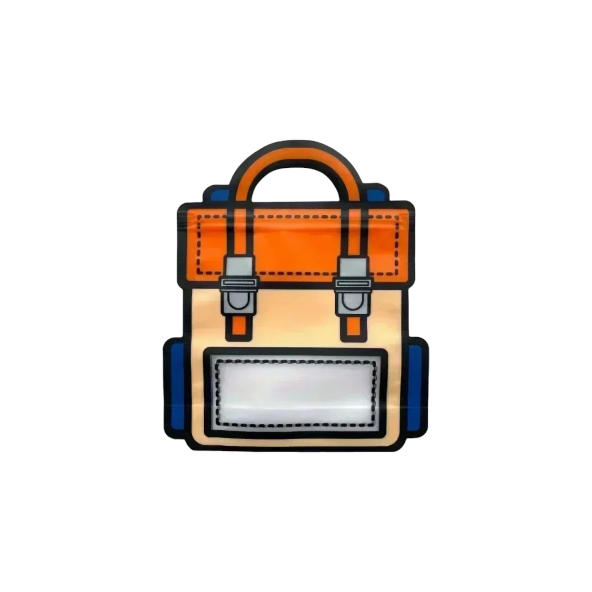 Backpack Zip Lock Goodie Bags Reusable 2D Print with Handle 10pack