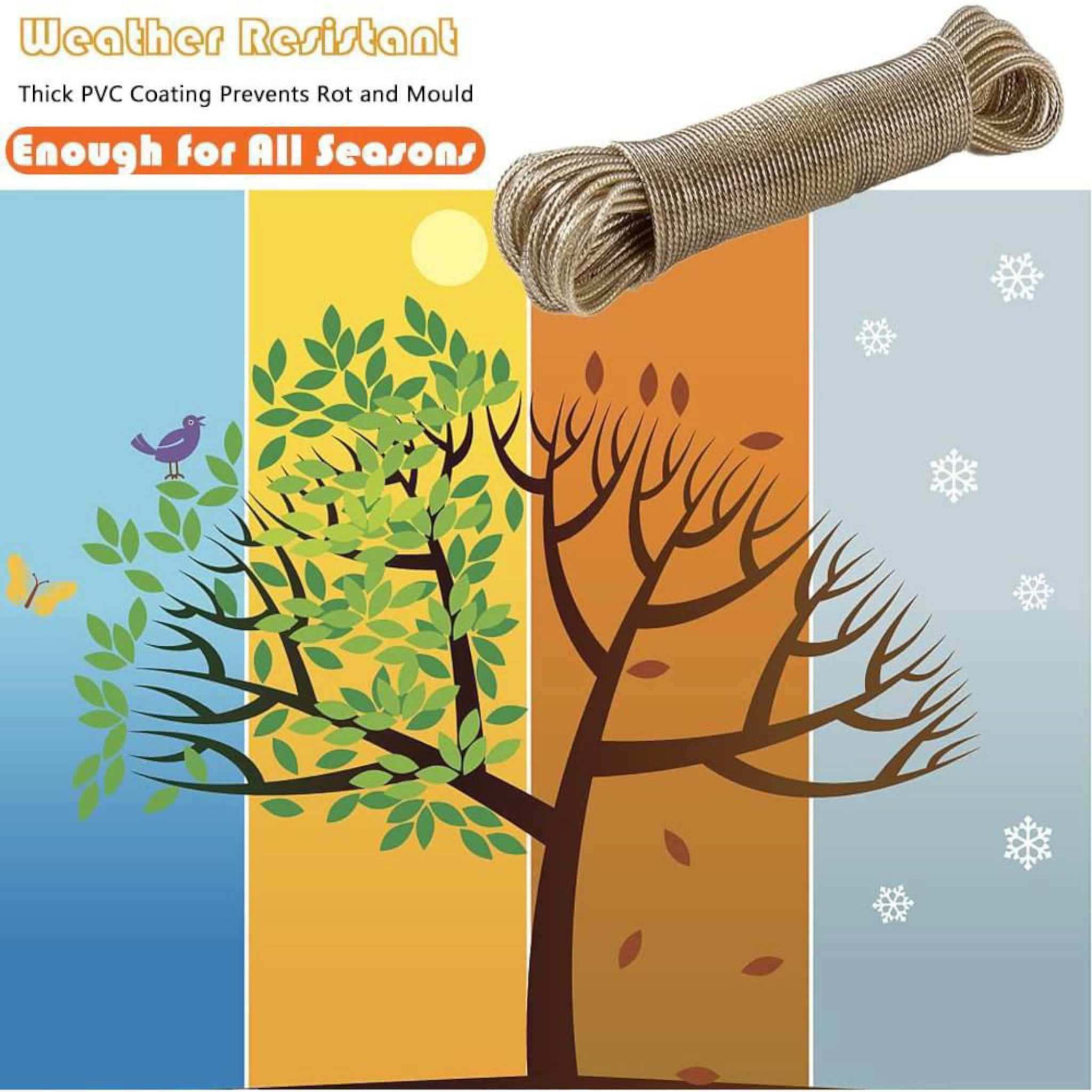 Clothing Washing Line 20m