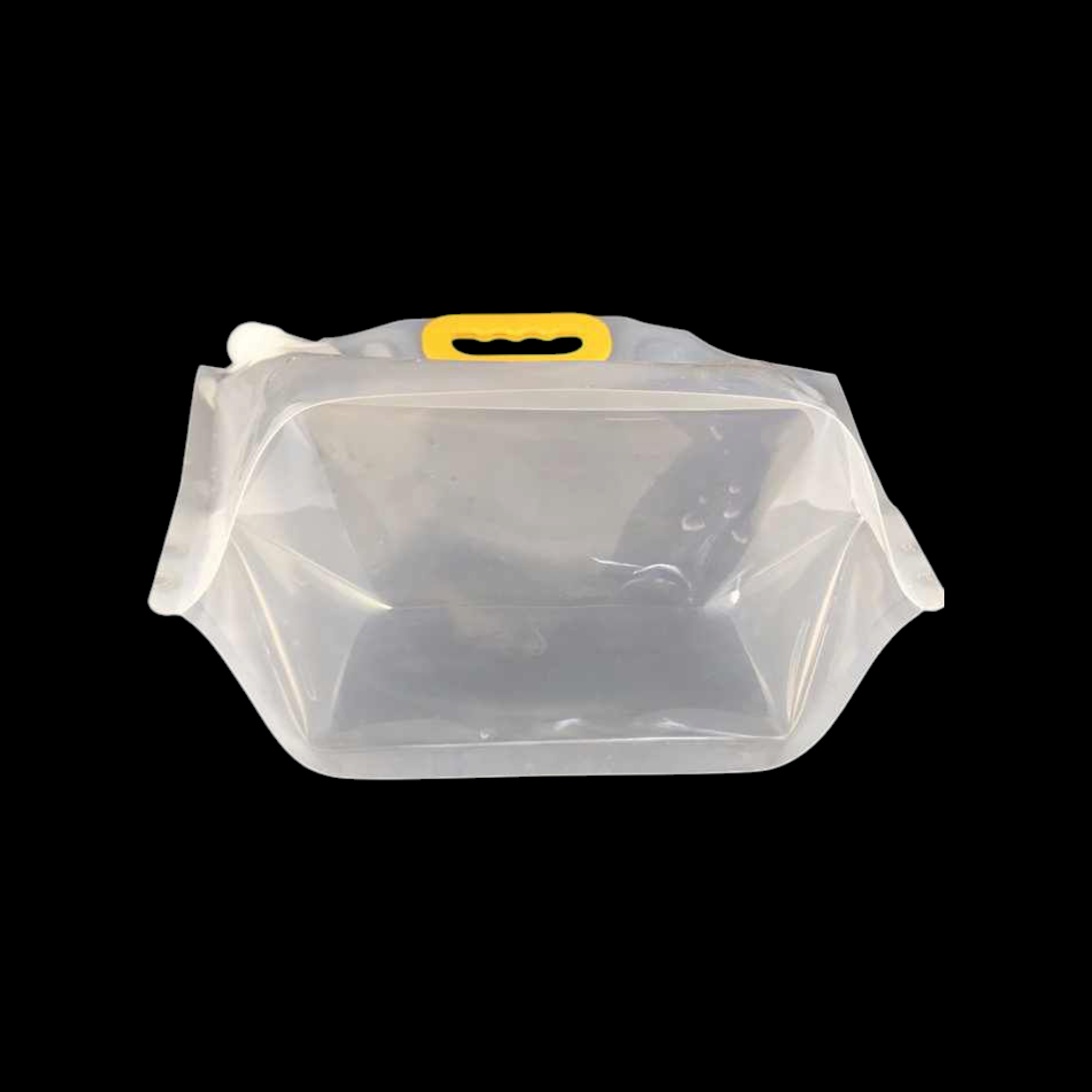 Stand-Up Beverage Carry Pouch Bag Clear 5L Food Grade Clear with Side Spout 32.5x35+16cm