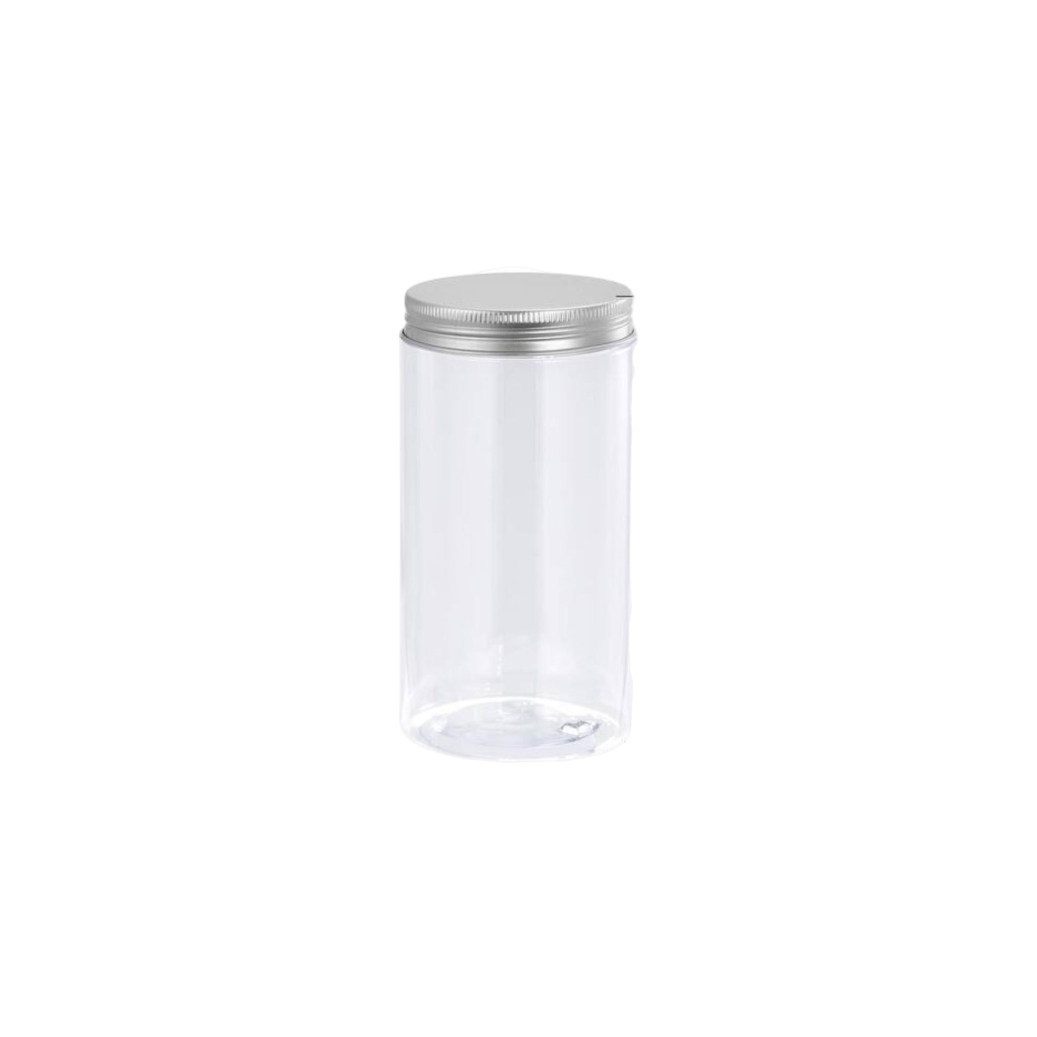 PET Plastic Jar with Aluminium Screw on Lid