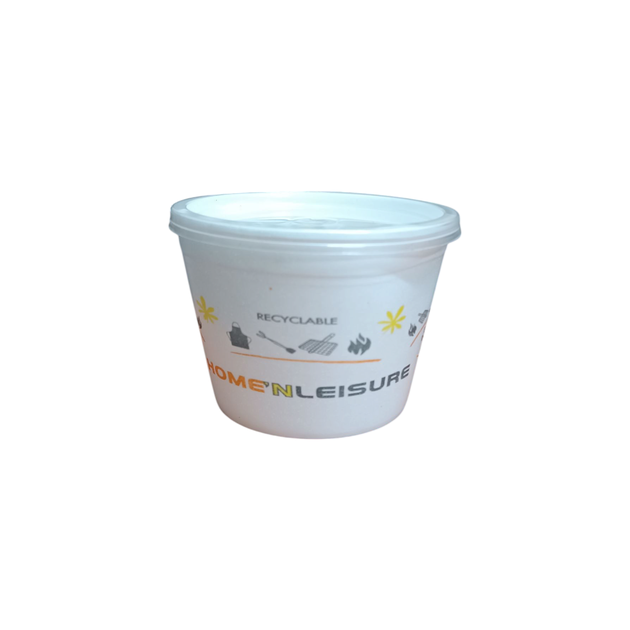 Disposable Poly Foam Ice Cream Tub with Lid 500ml 4pack