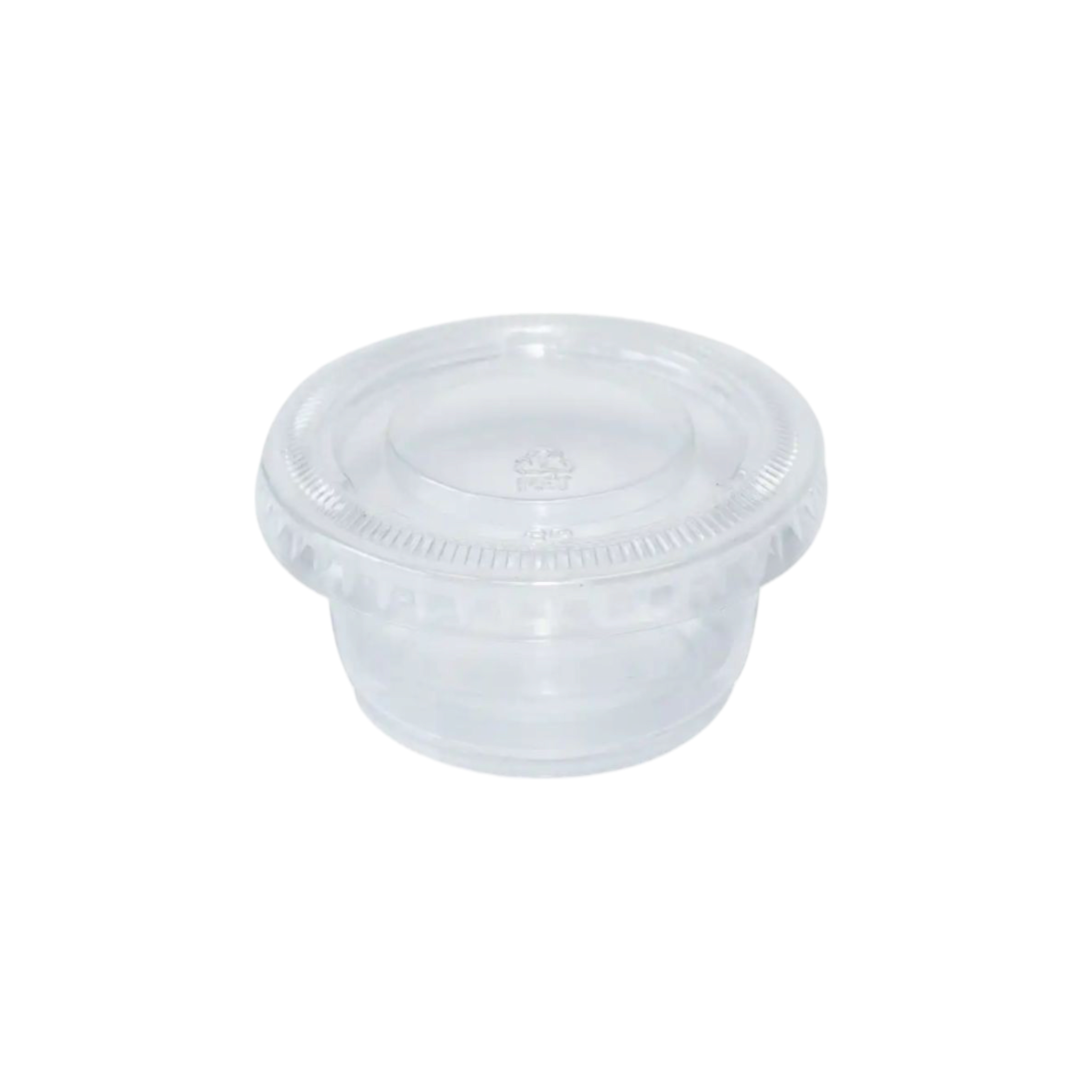 Disposable PP Takeaway Sauce Tubs Round - Plastic Dipping Container with Lid 100pack