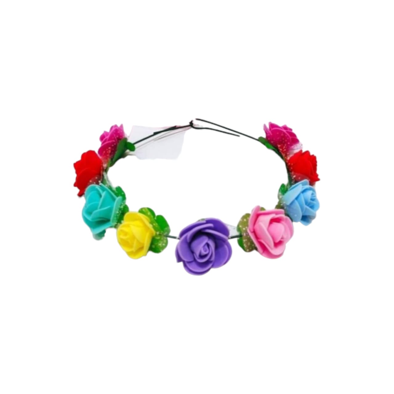 Hawaiian Rose Bud Flower Headband with Elastic Band