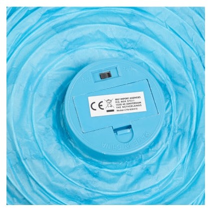 Chinese LED Paper Lantern Round Ribbed