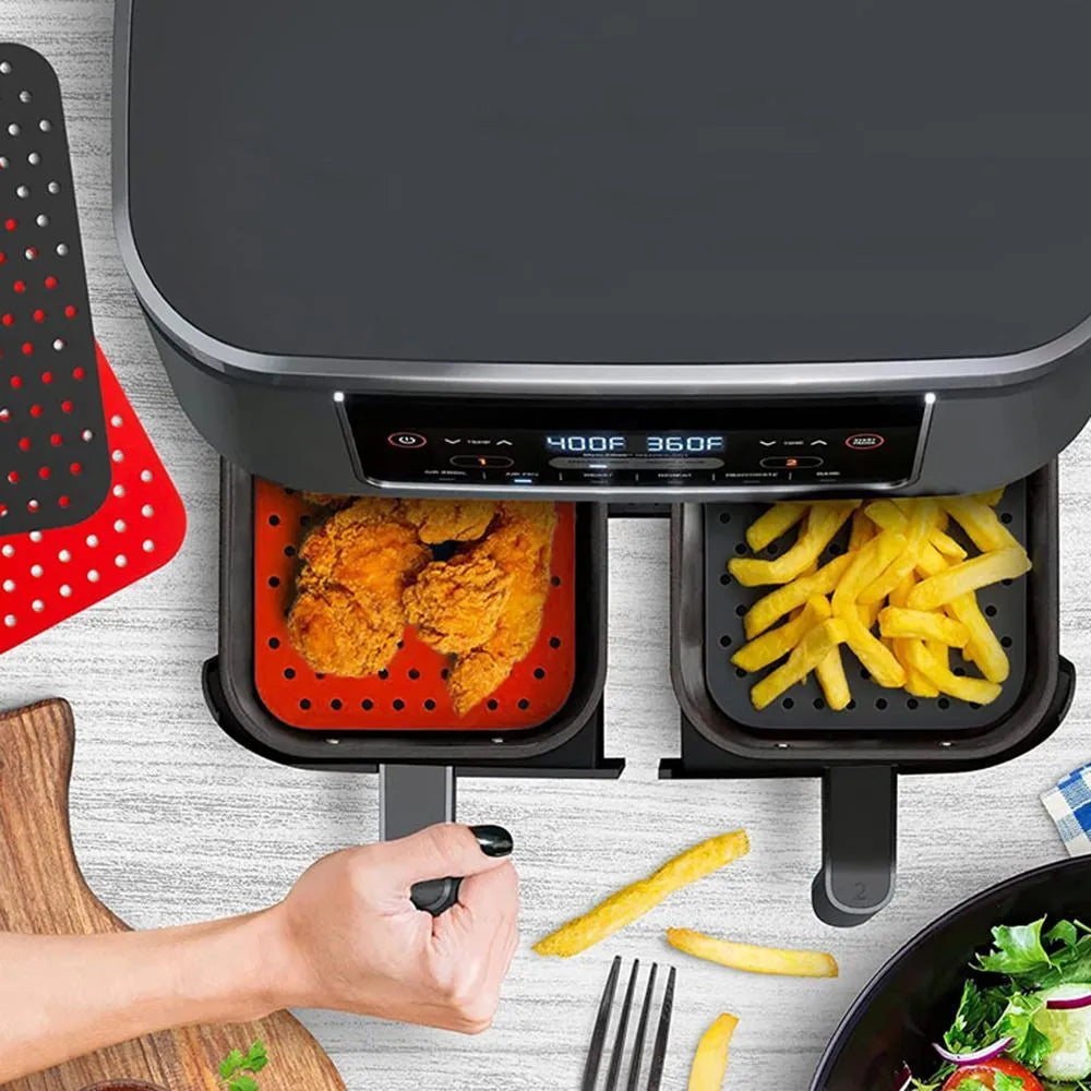 Aqua Silicone Air Fry Liner Rectangle 20.3x13.3cm