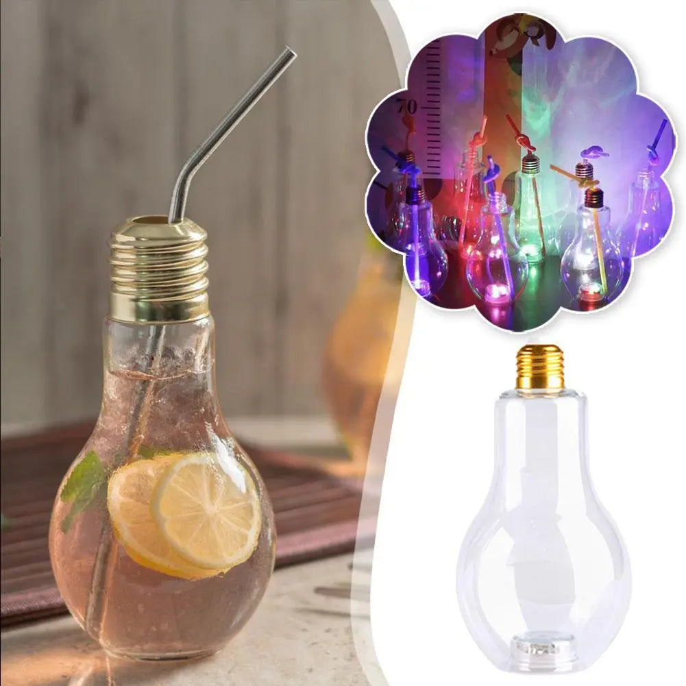 Glass Bulb Jar with Stainless Steel Straw In Box