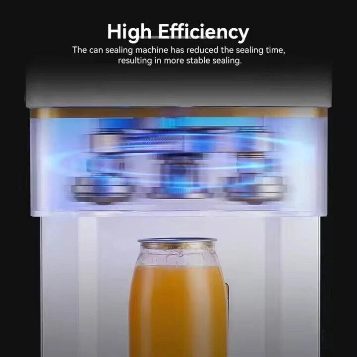 Automatic Can Sealing Machine Non Rotary - for Food Grade Plastic Drinking Clear Can Bottle