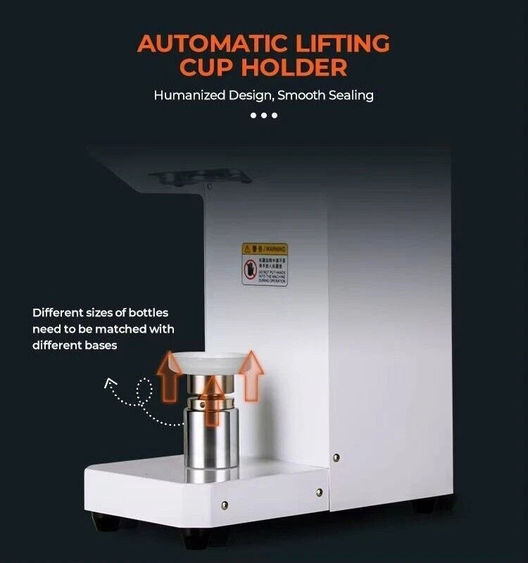 Automatic Can Sealing Machine Non Rotary - for Food Grade Plastic Drinking Clear Can Bottle