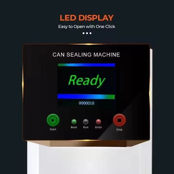 Automatic Can Sealing Machine Non Rotary - for Food Grade Plastic Drinking Clear Can Bottle