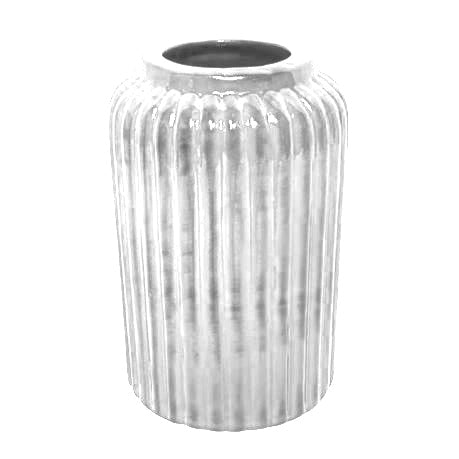 Vase Louise Ribbed Bottle Base 36x11cm White