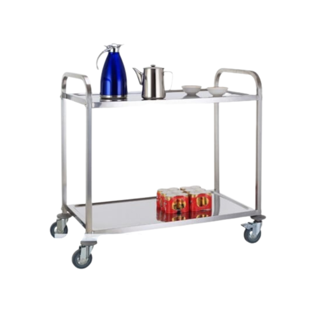 Tea Trolley 2-Tier Stainless Steel