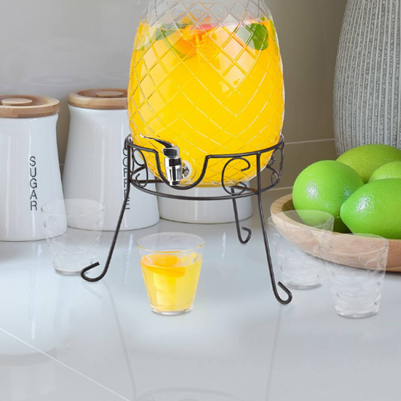 Totally Home Glass Beverage Dispenser Pineapple TH66