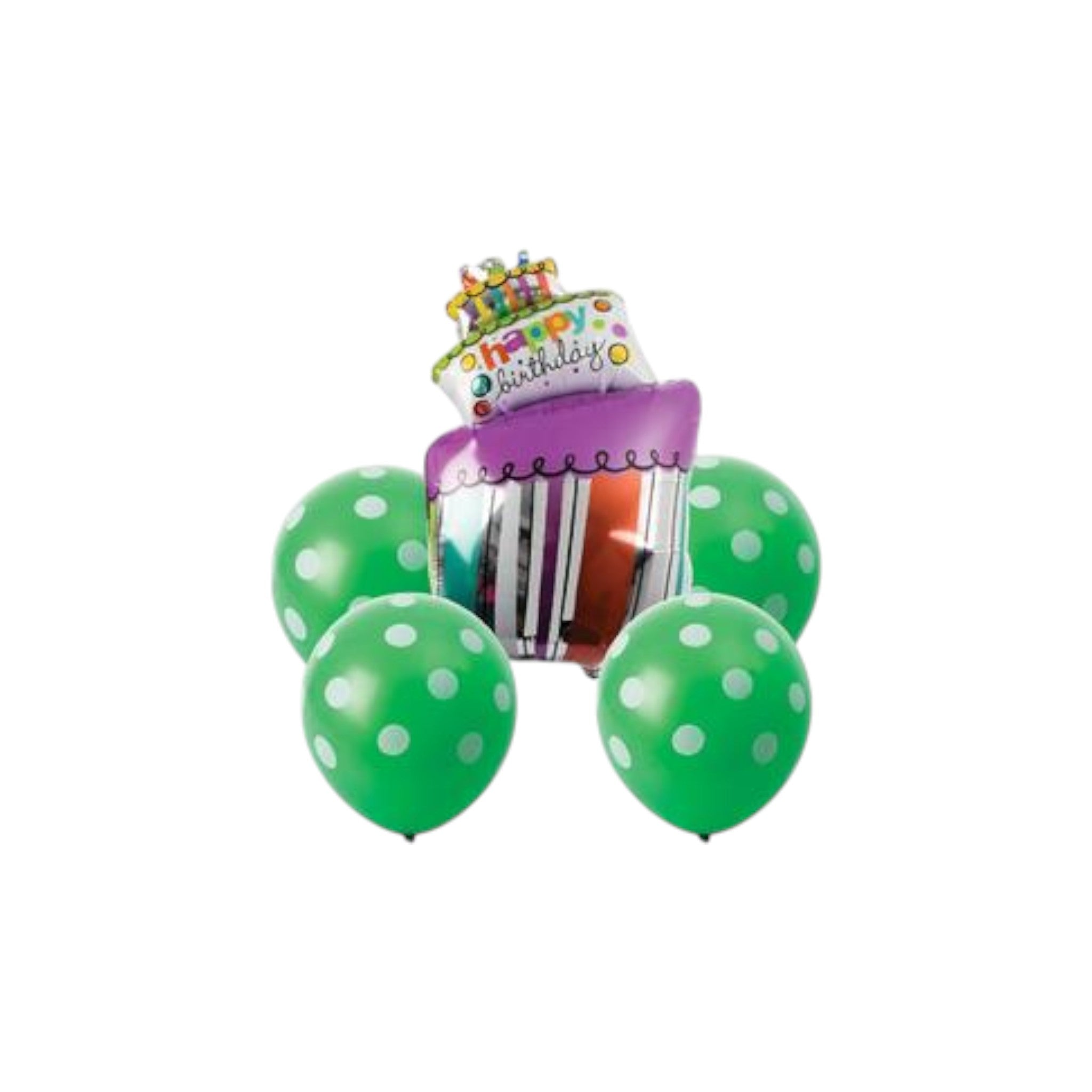 Balloon Bouquet 1F and 4L Happy Birthday