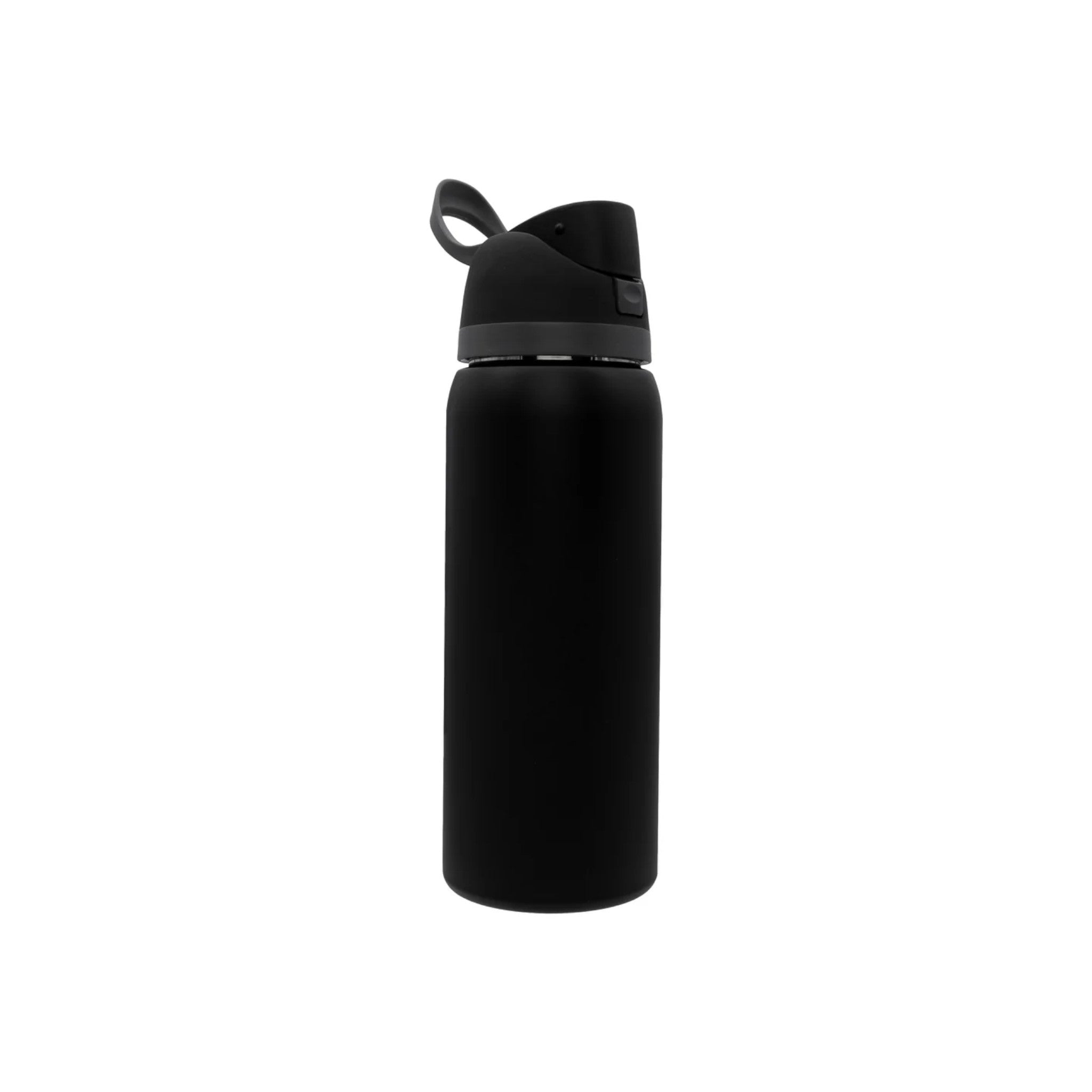 Regent Travel Vacuum Flask 960ml Black Stainless Steel with Sip Straw