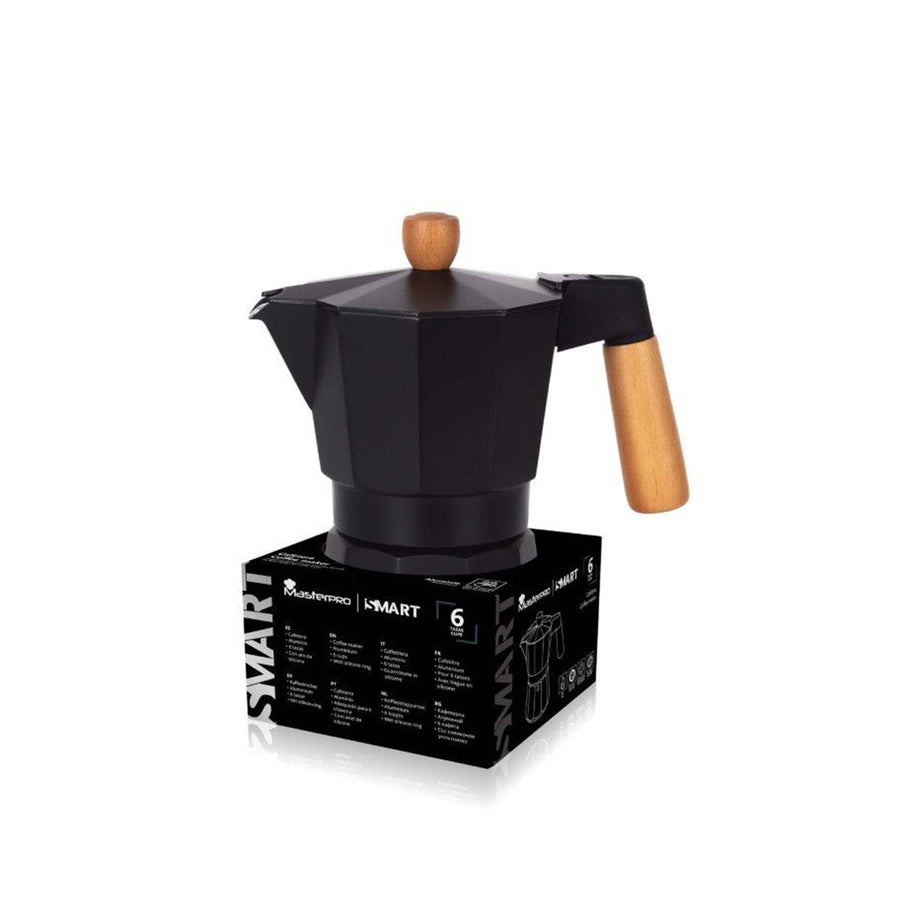 Masterpro Smart 275ml Espresso Coffee Maker Pot Black 6-Cup SGN2277