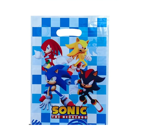 Disney Party Loot Plastic Treat Bags 16x25cm 10pack Die Cut Handle