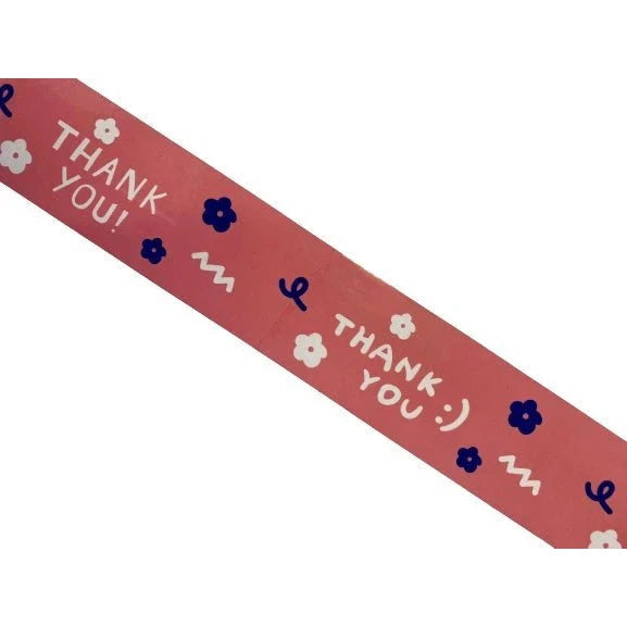 Diy Thank You Print Adhesive Tape 45mmx100m Assorted