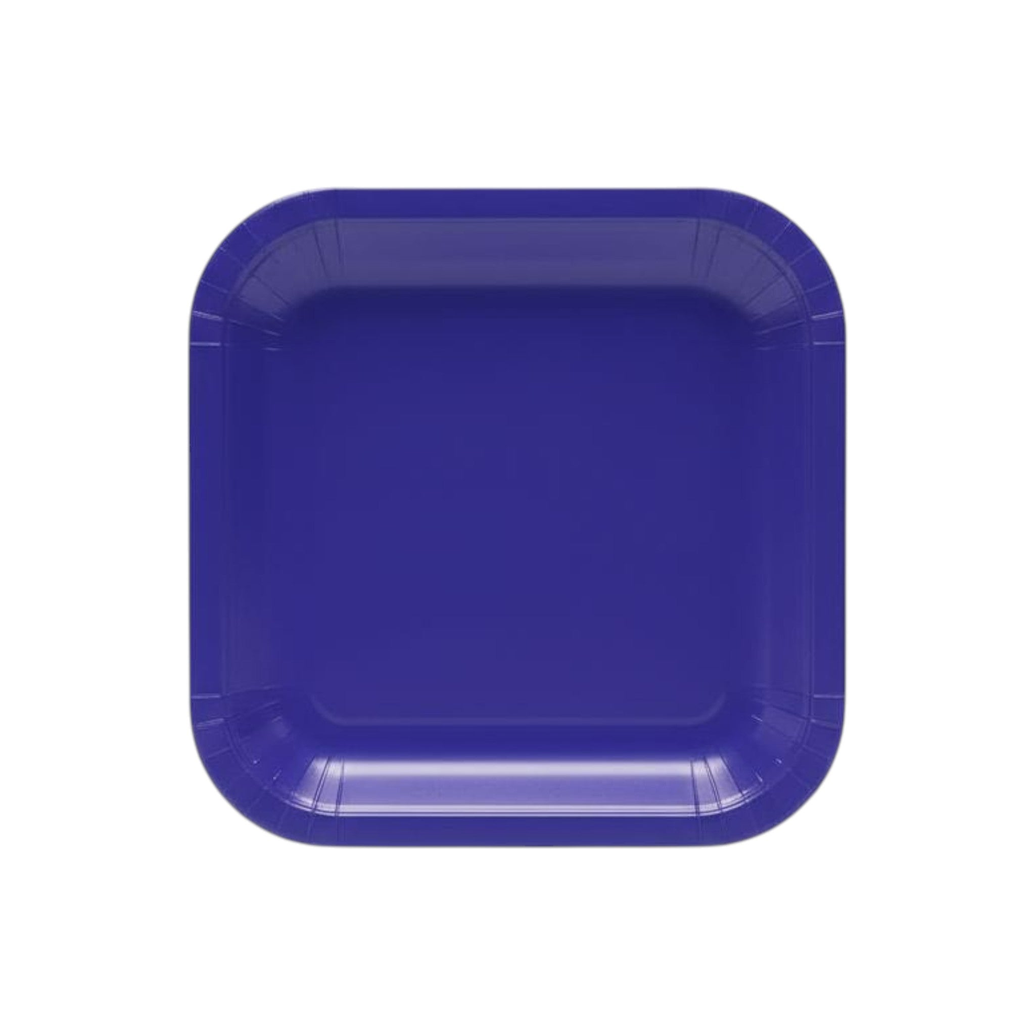 Disposable Square Party Paper Plates Plain Color 7inch 10pcs