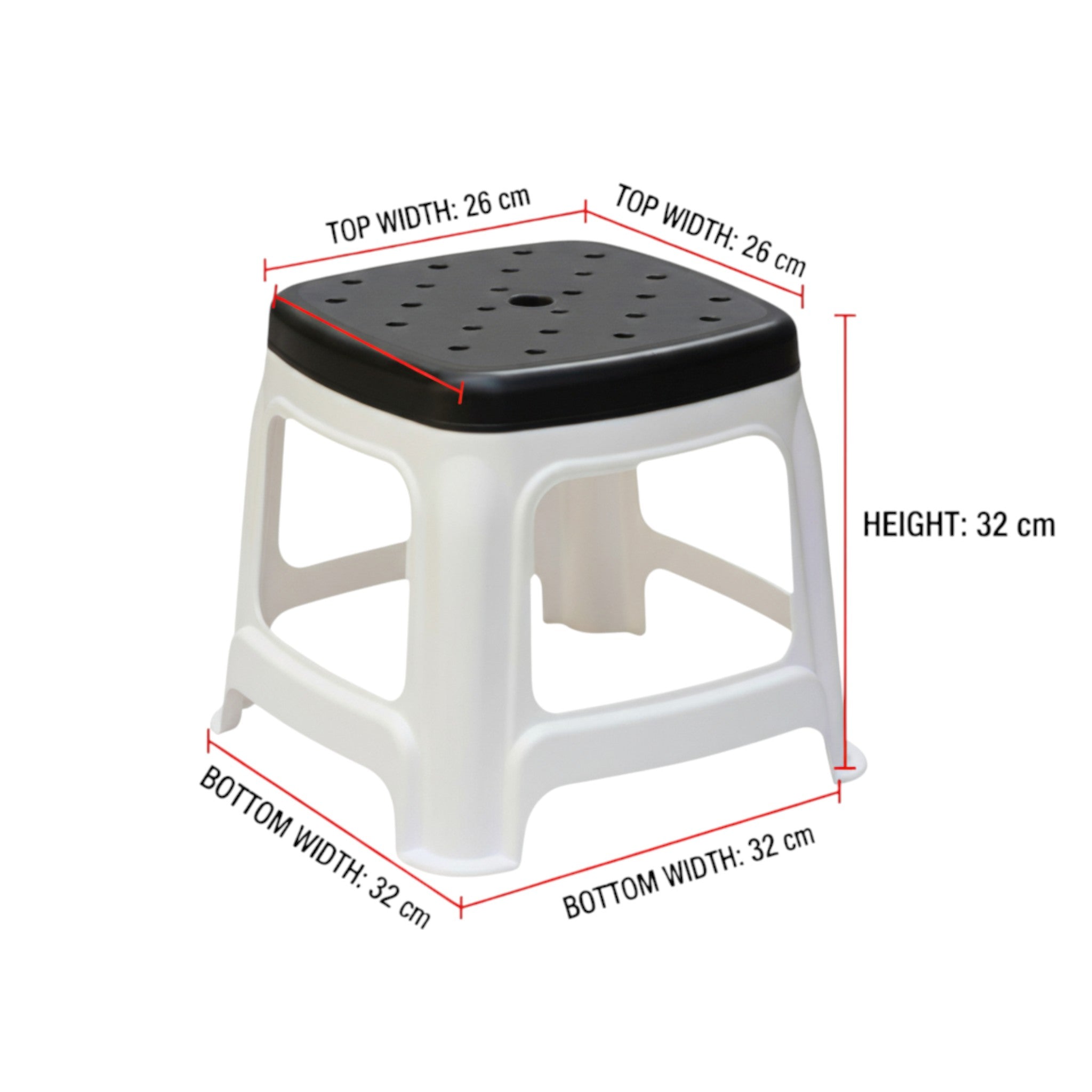 Kiddies Stackable Colourful Plastic Stool