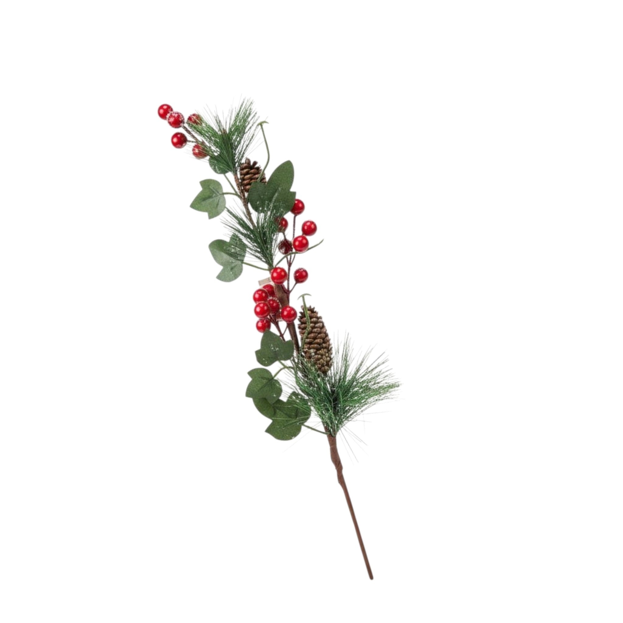 Holy Pick Frosted Decorative Berries Christmas Artificial Flower