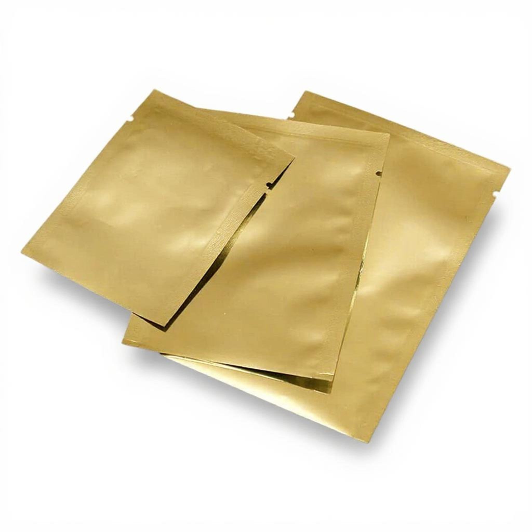 Vacuum Metalized Bags Gold 15cmx26cm 70mic Laminated Pouch 100pack