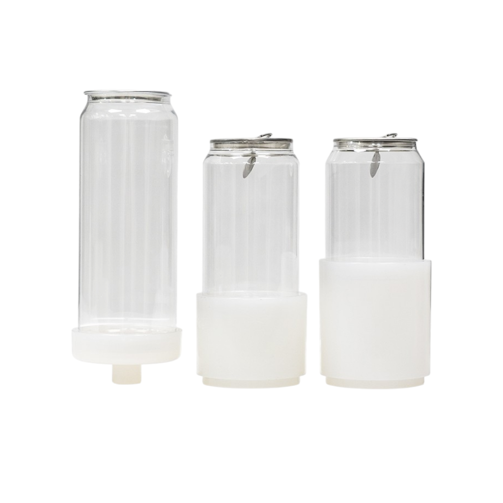 Automatic Can Sealing Machine for Food Grade Plastic Drinking Clear Can Bottle