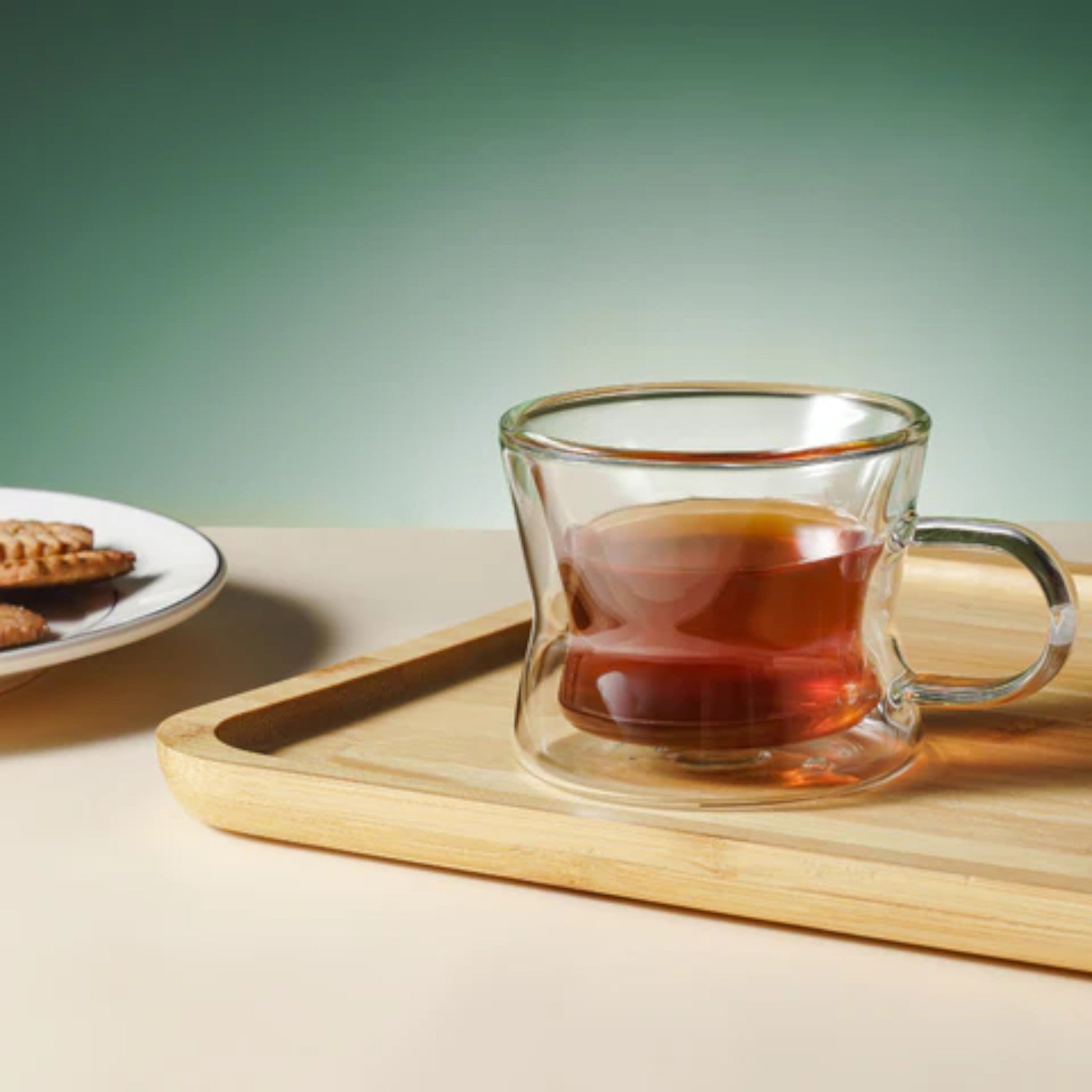 Borosilicate Double Wall Glass Cup 180ml 2pc Set