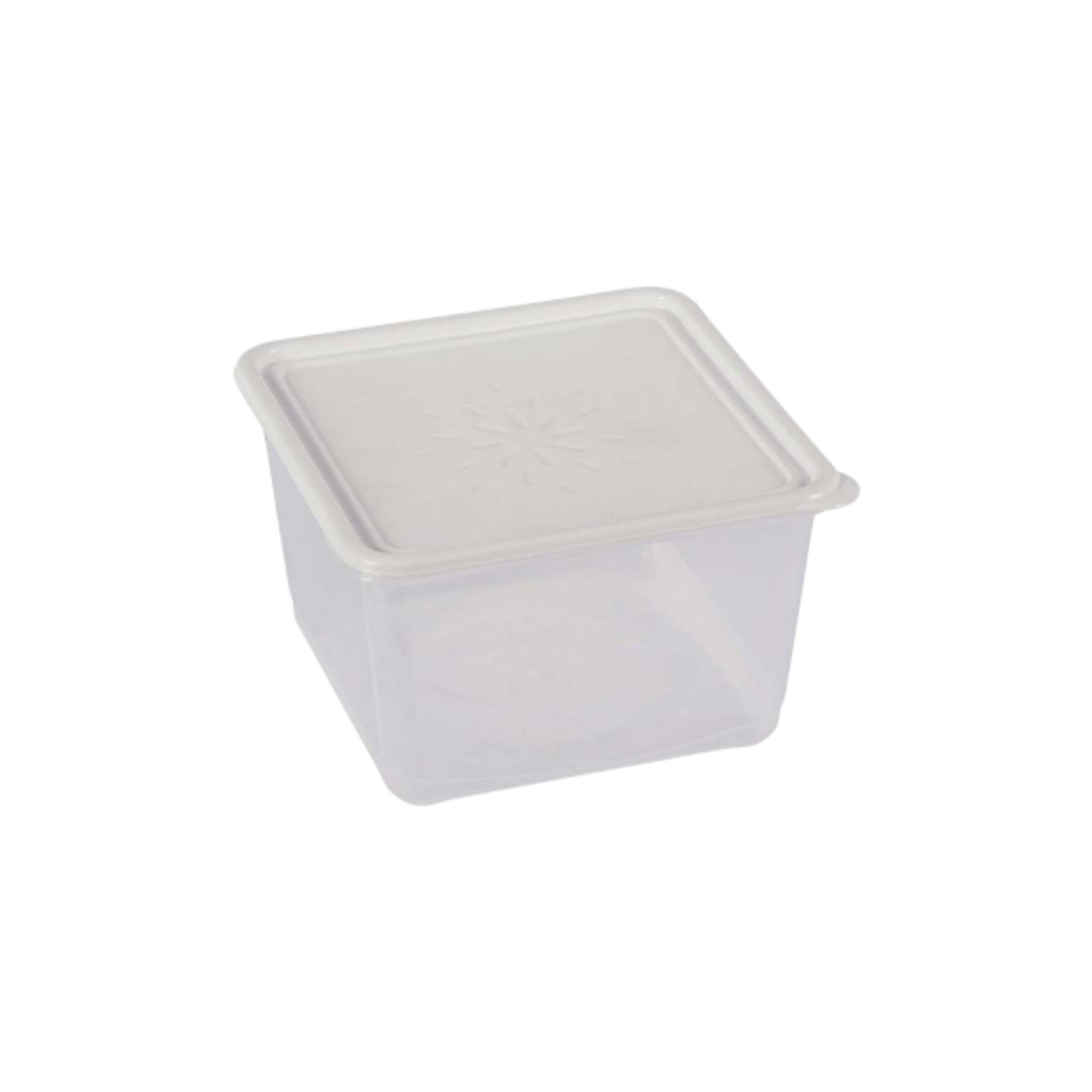 Contour Housewares 1.3L Food Storage Square Container Clear with Color Lid