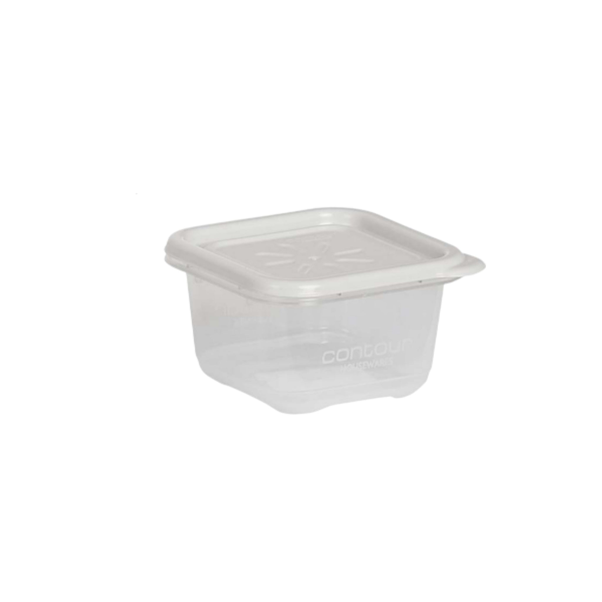 Plastic Contour 120ml Square Clear