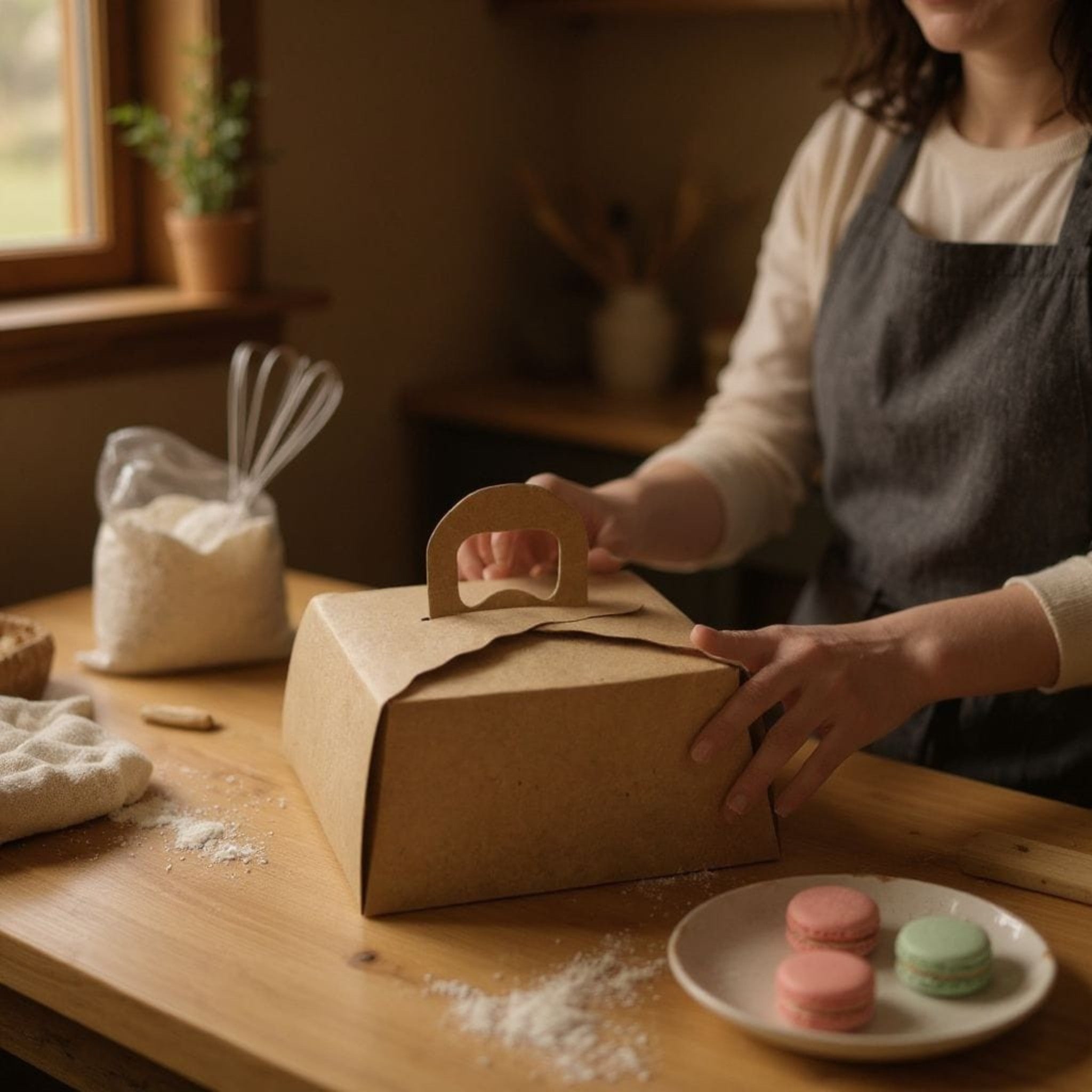 Kraft Patteserie Food Takeaway Lunch & Gift Box 40x40cm