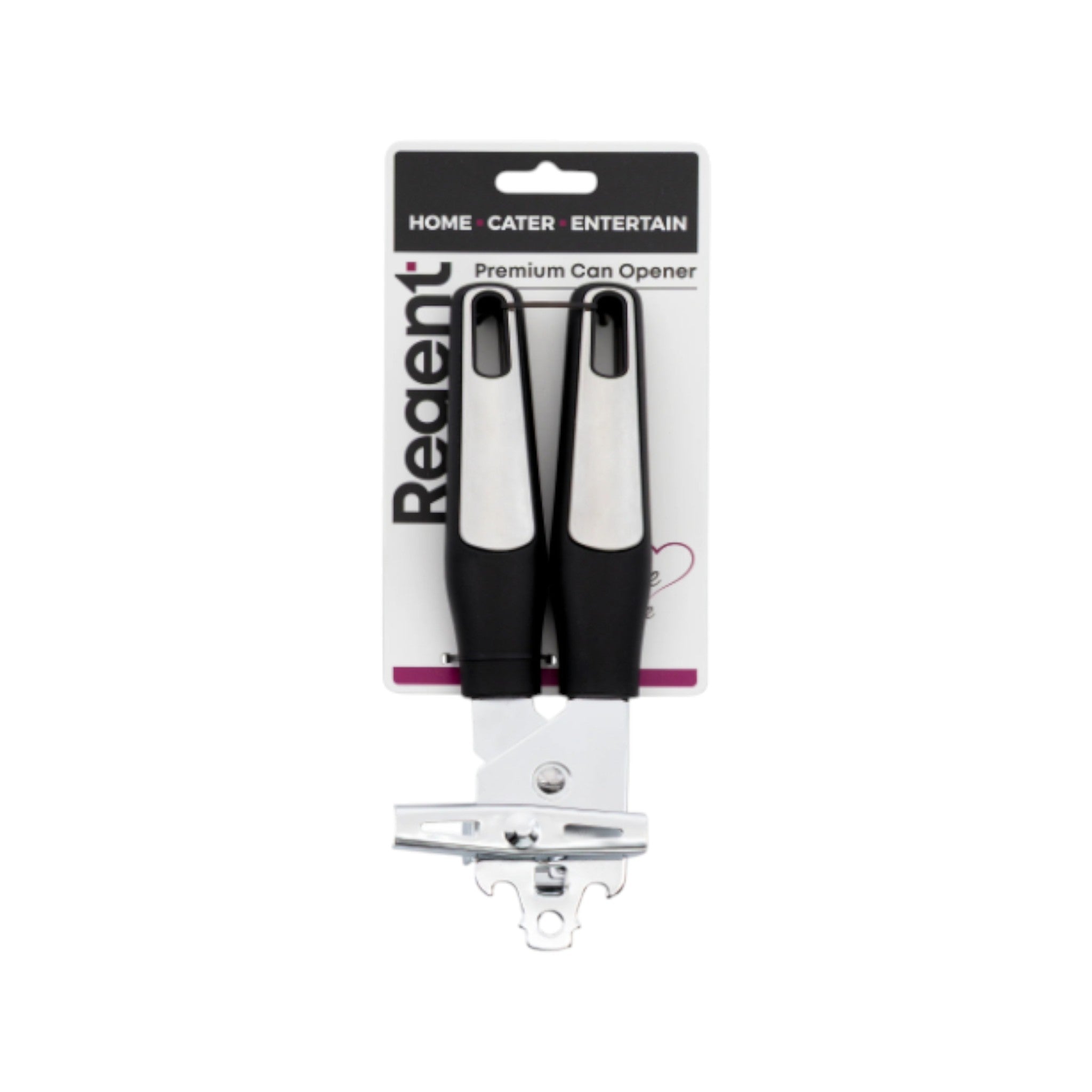 Regent Premium Can Opener Stainless Steel with PP+SS Black Handle