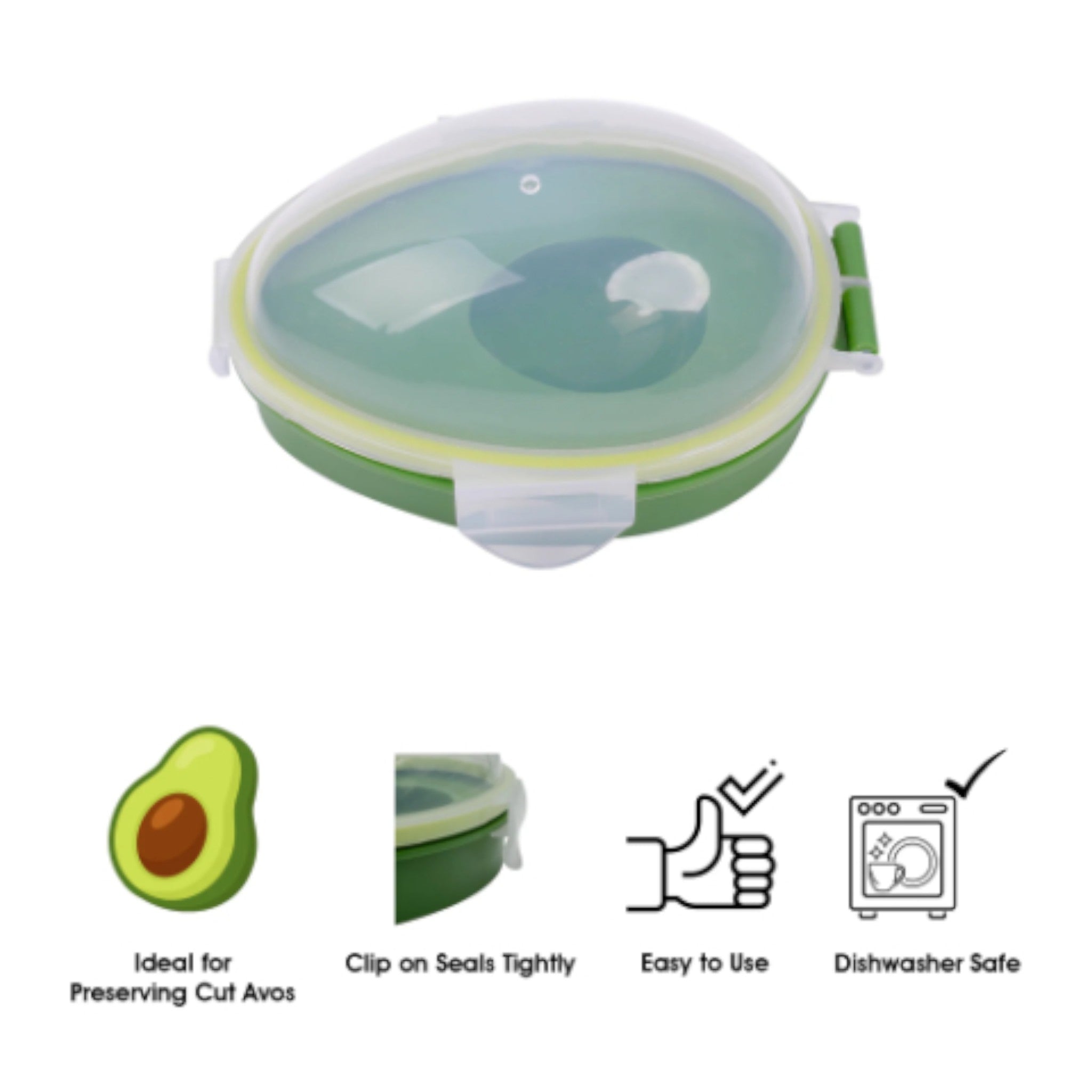 Regent Avocado Saver Plastic Green with Clip on Cover