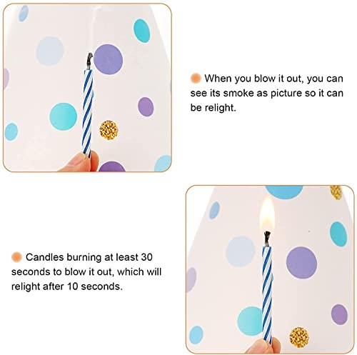 Multicolor Magic Birthday Candles 12pcs