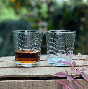 Wave Water Glass Tumbler 6pc Set 6.5x10cm