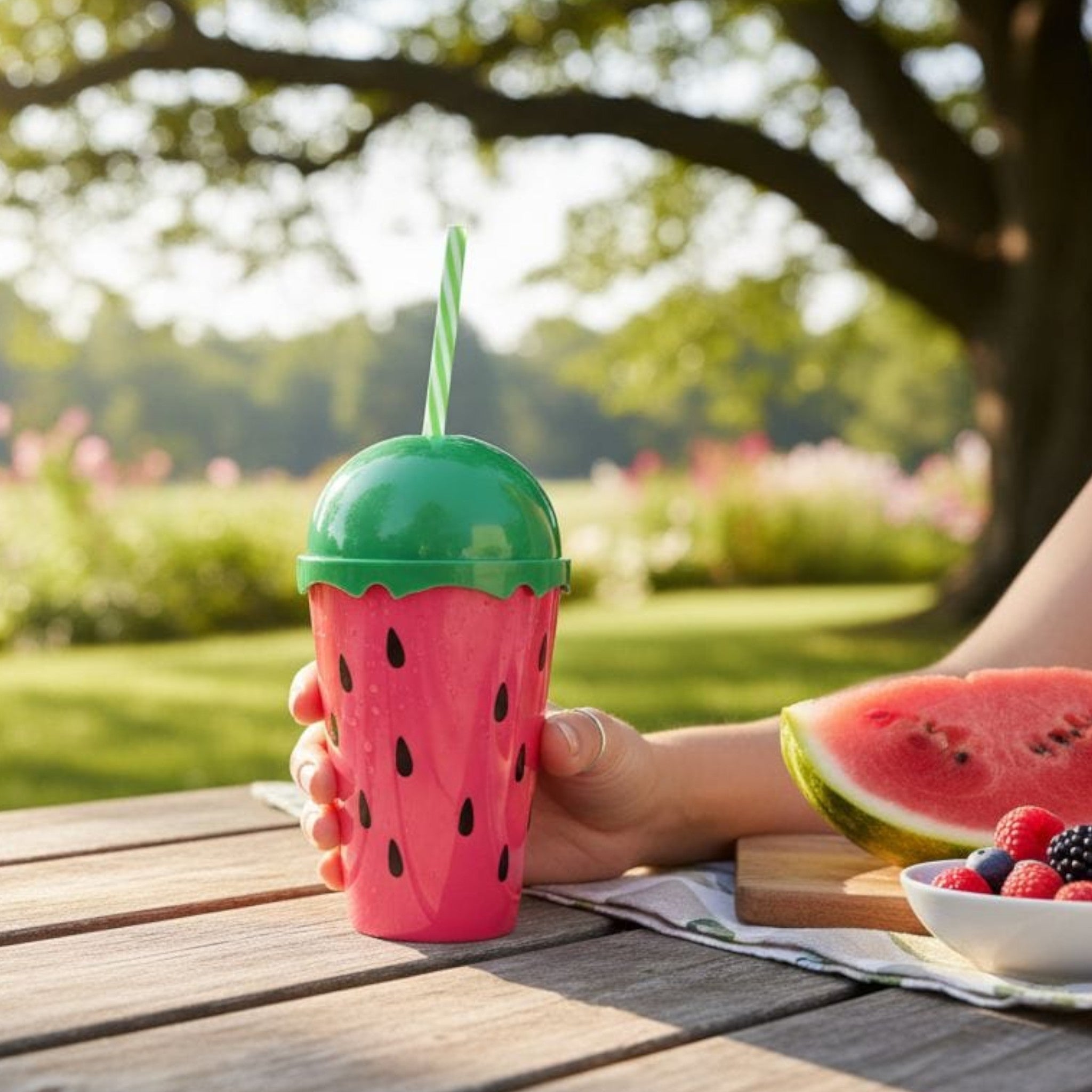Watermelon Plastic Drinking Cup 15.5cm