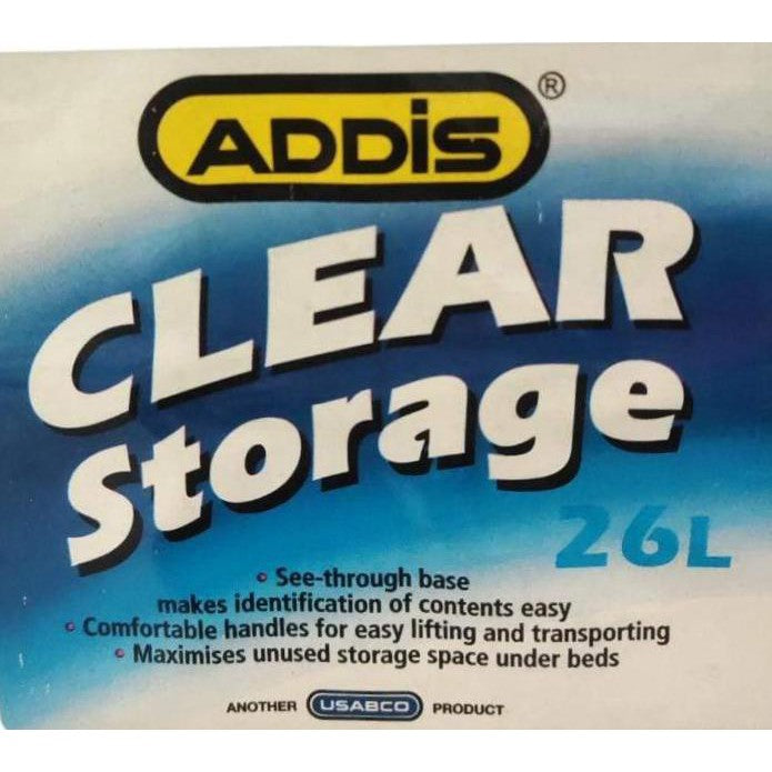 Addis 26L Storage Box Container Clear