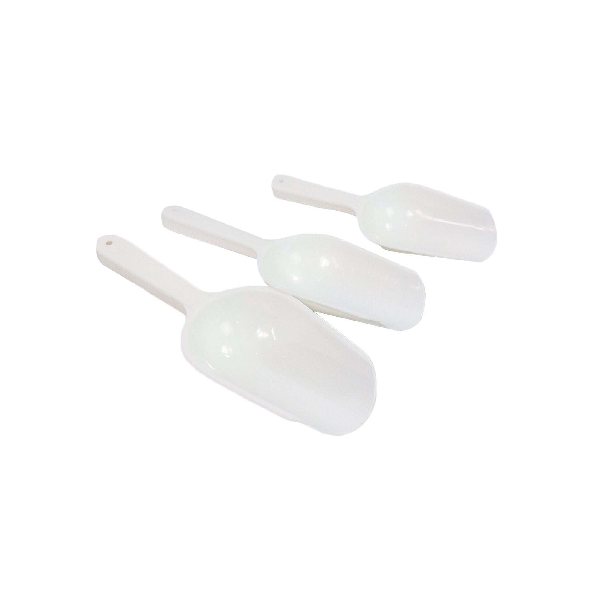 Plastic Scoop Set White 3pack 349-2