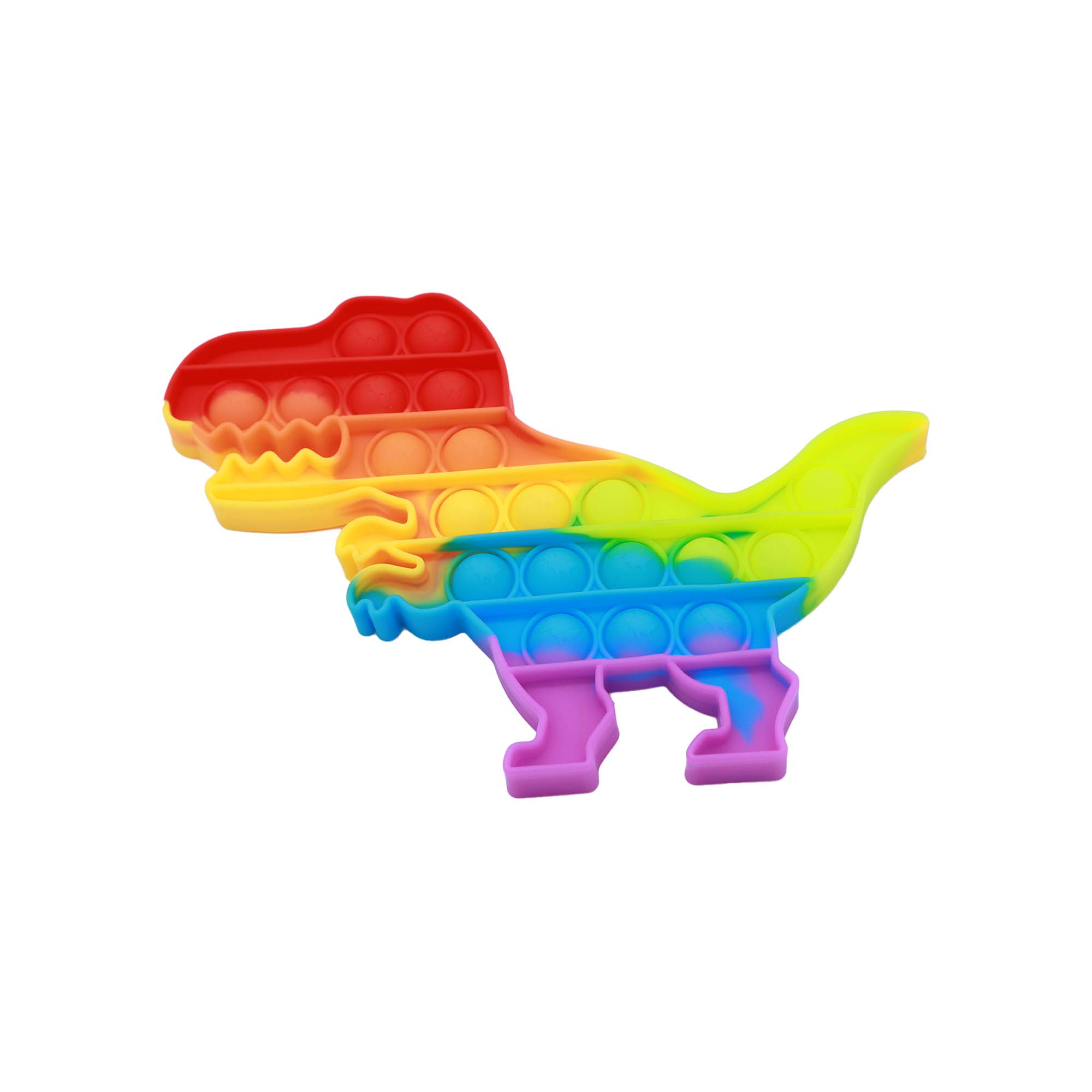 Fidget Pop It Dinosaur Rainbow Colour