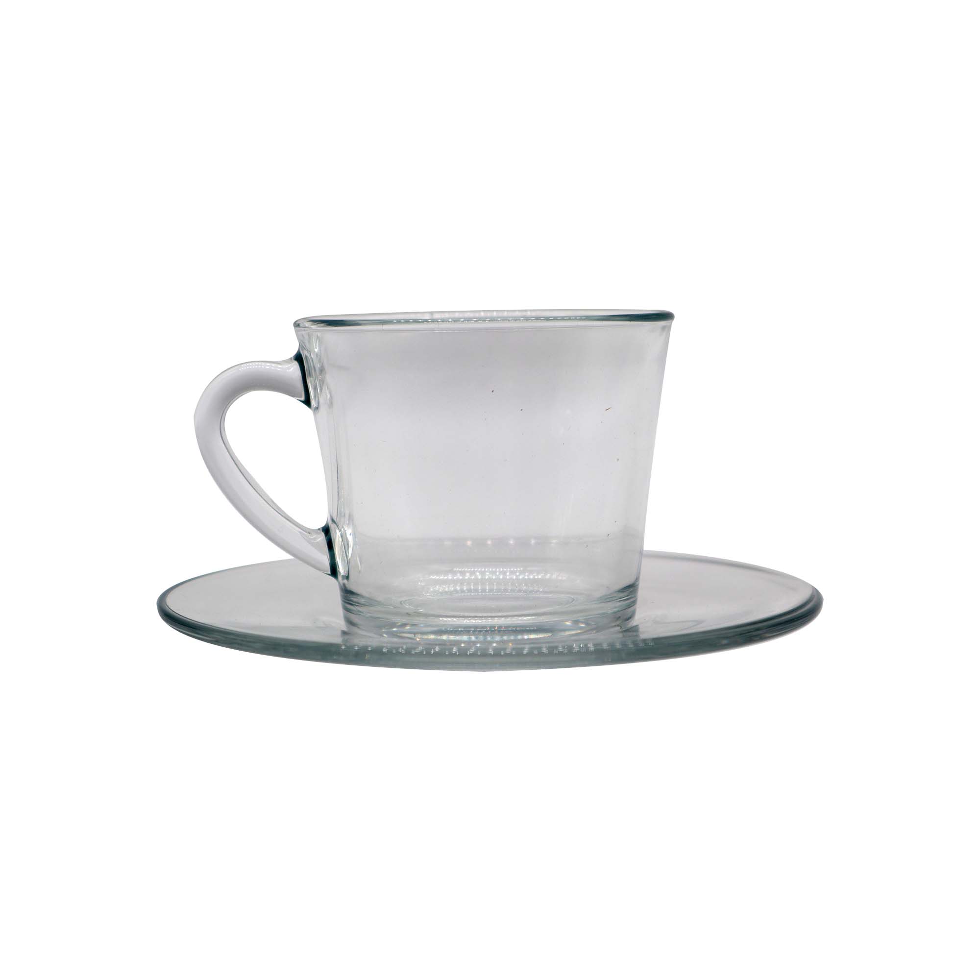 Pasabahce Espresso 190ml Tea Cup & Saucer 6pc Set Basic 24215
