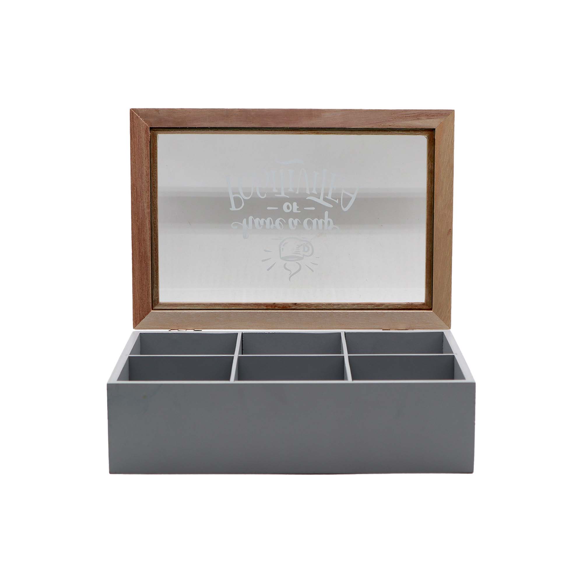 Wooden Tea Box Wood Positi 24x 16.5x7cm