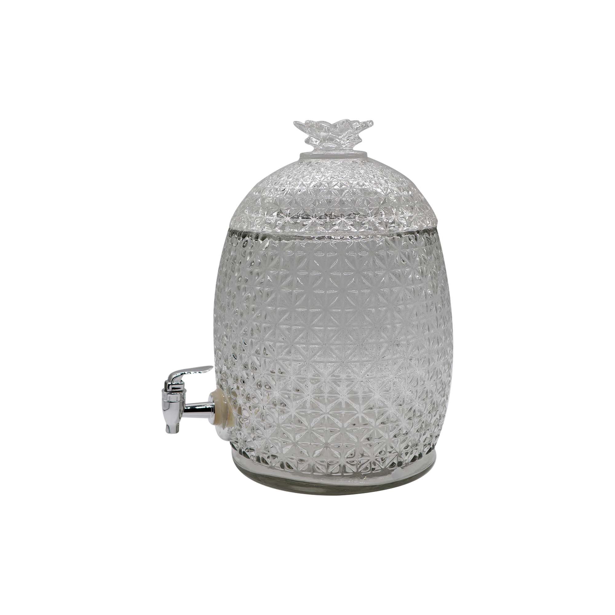 Aqua Beverage Dispenser 7L Glass Pineapple On Stand 27580