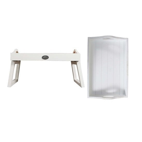 Serving Breakfast Tray White with Folding Legs Edu Desk 21422