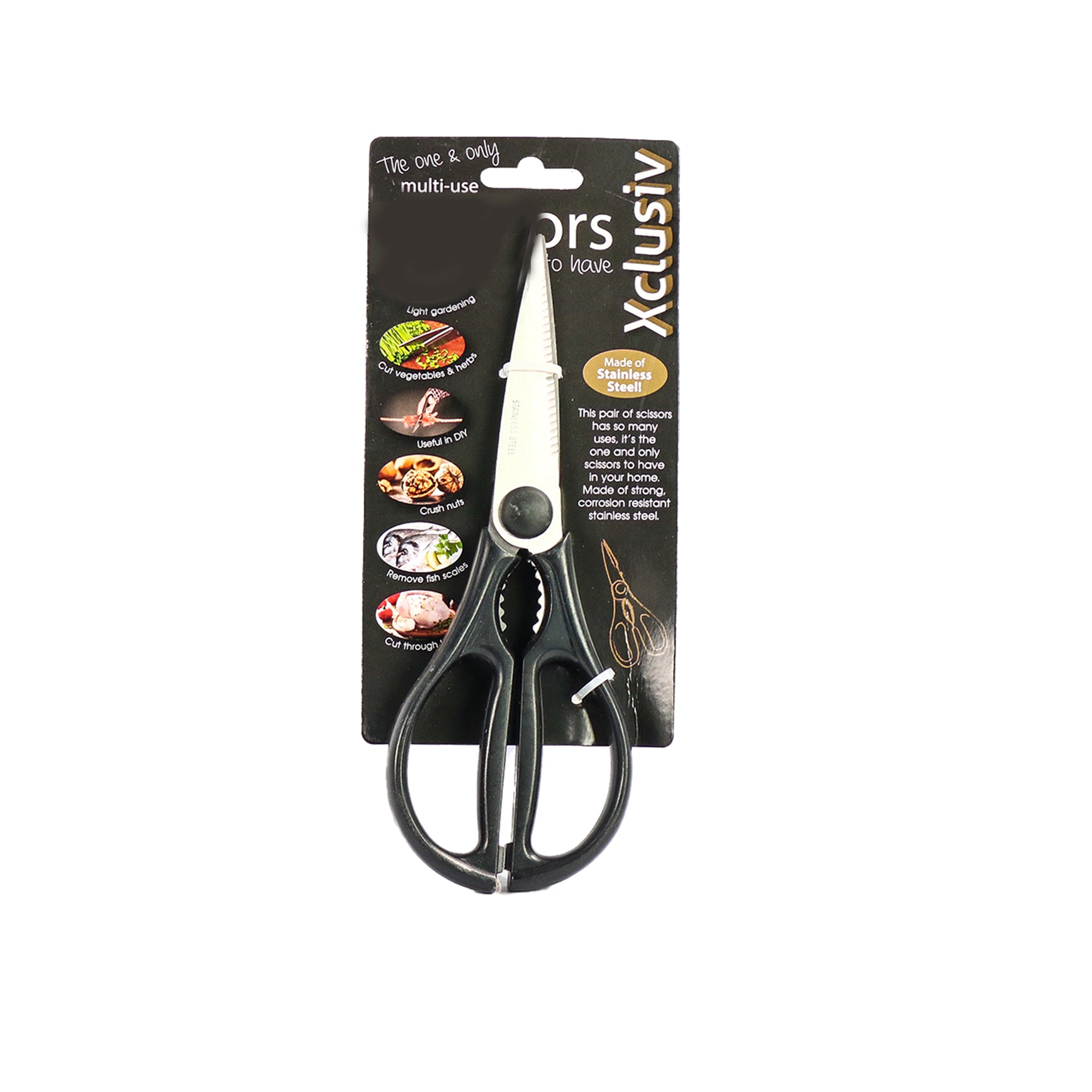 Kitchen Scissors 21cm Black Xclusive