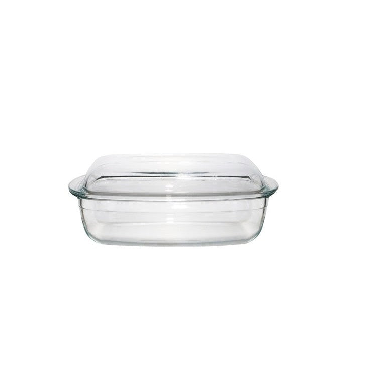 Aqua Casserole Glass Rectangle with Lid 6.5L 10385
