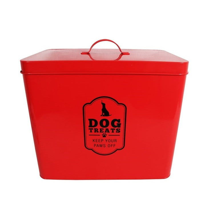 Storage Tin Dog Food Tin Red 27806