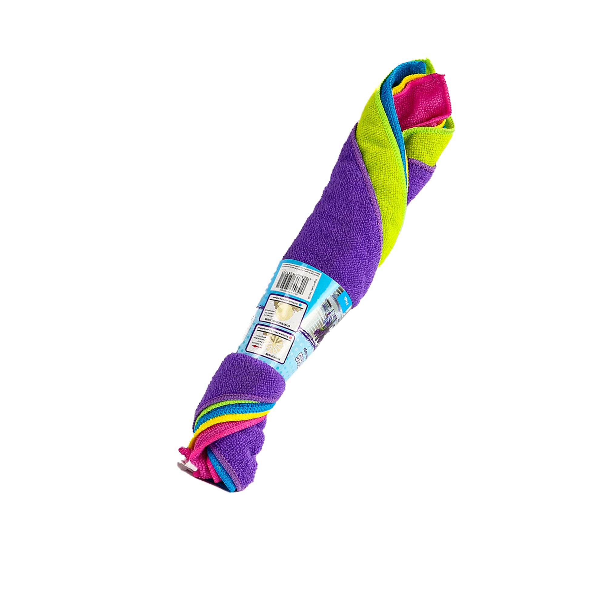 Disa Microfibre Multipurpose Cleaning Cloth 30x30cm Mixed Colours 5pack