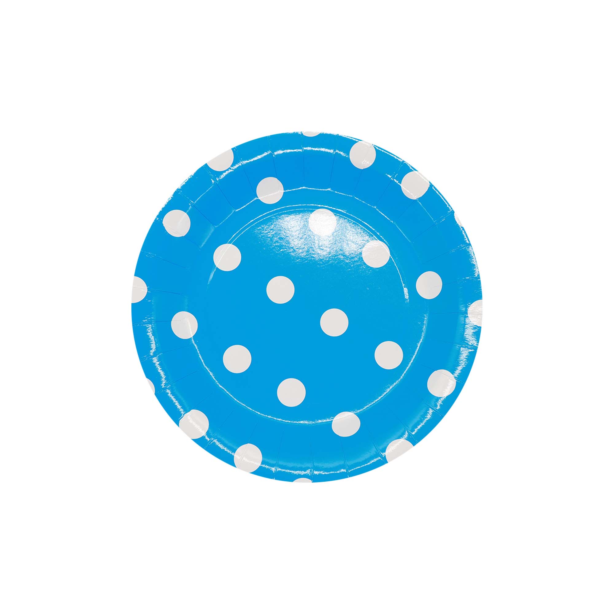Party Paper Plates Blue Polka Dot 12pc