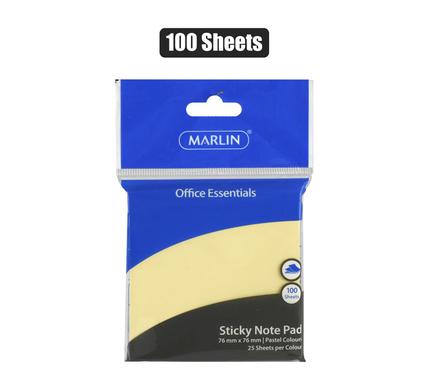 Marlin Note Pad Self Stick 360 Sheet Assorted Color